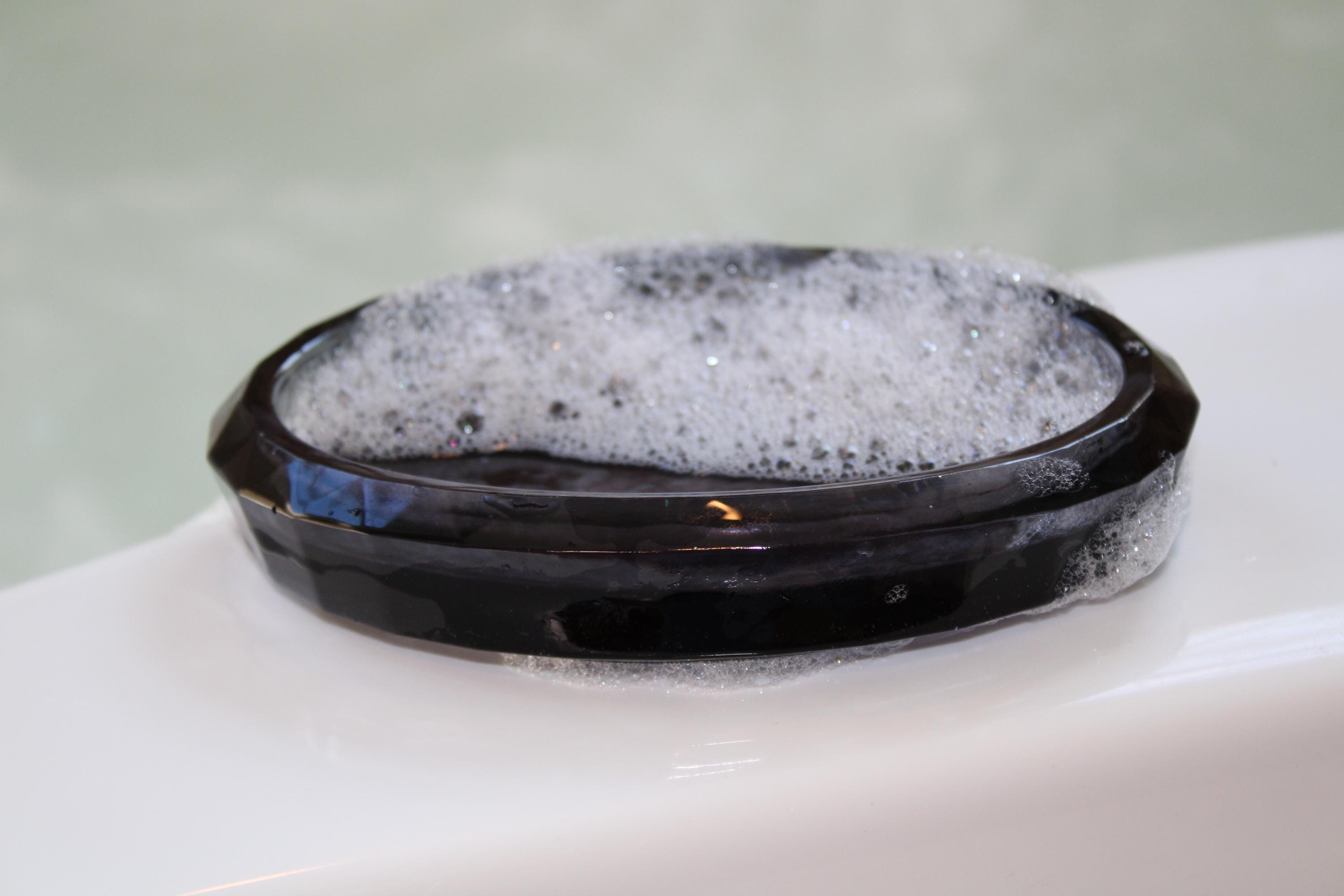 Black Modern Soap Dish - Bathroom Decor