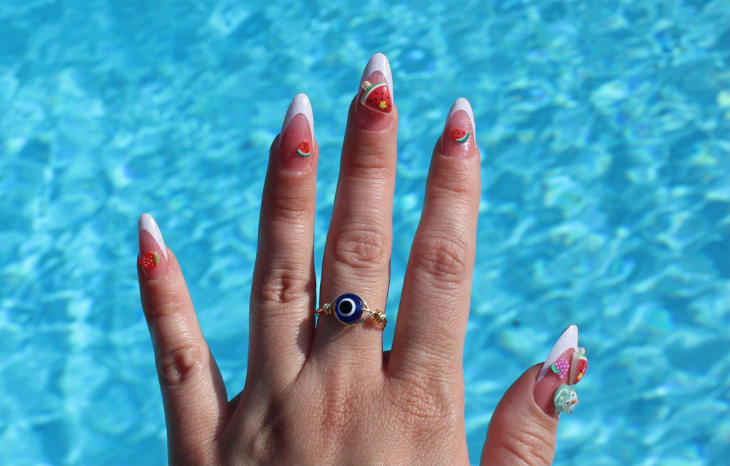 Blue Evil Eye Ring - Protection Jewelry