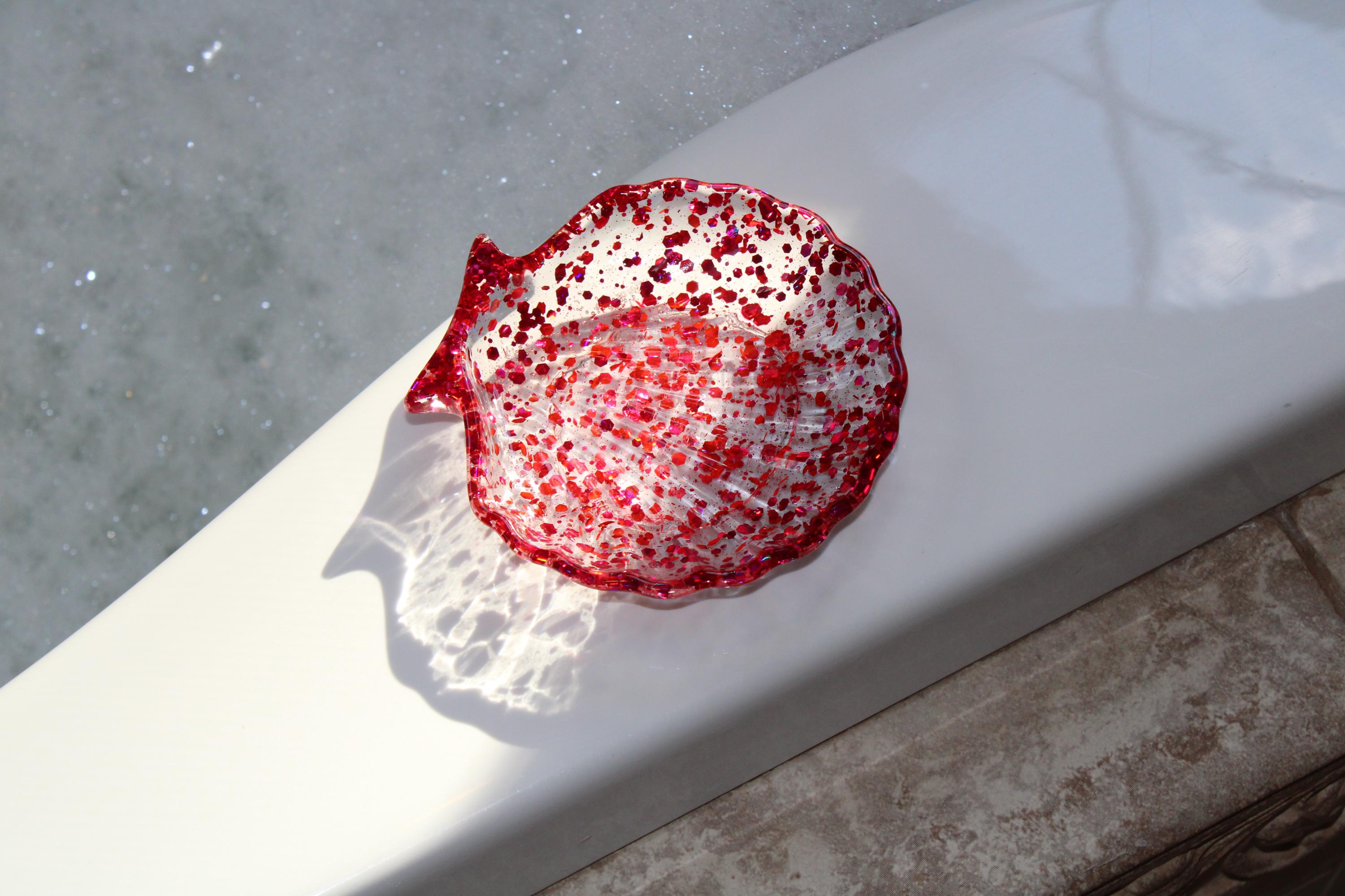 Rose Pink Seashell Soap Dish