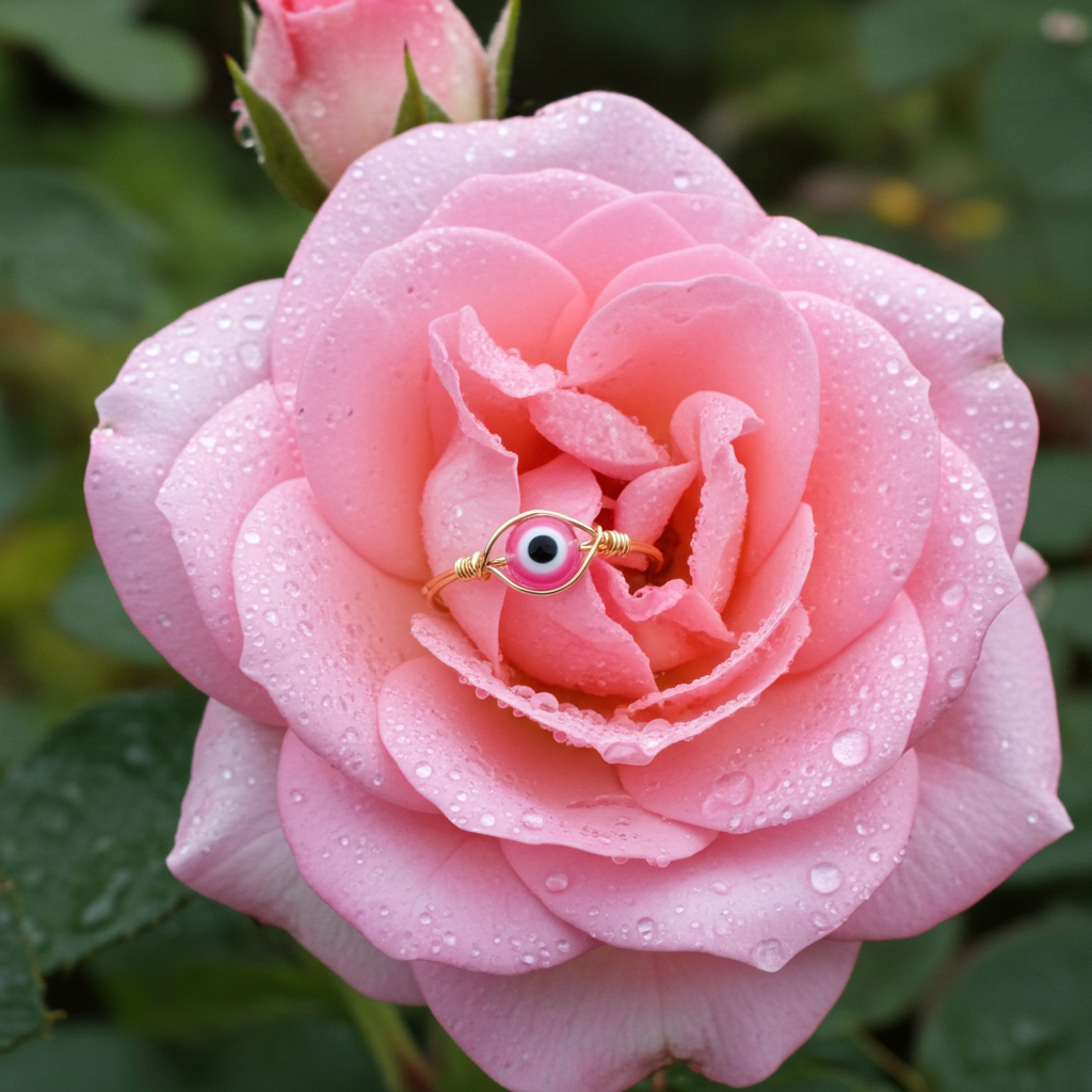 Light Pink Evil Eye Ring