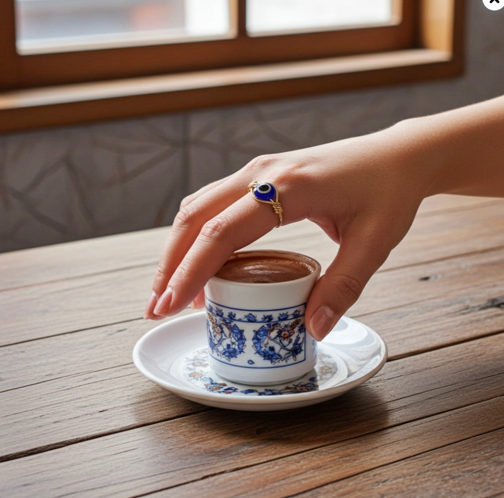 Blue Evil Eye Ring - Protection Jewelry