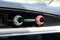 Moon design car vent clips on a car dashboard
