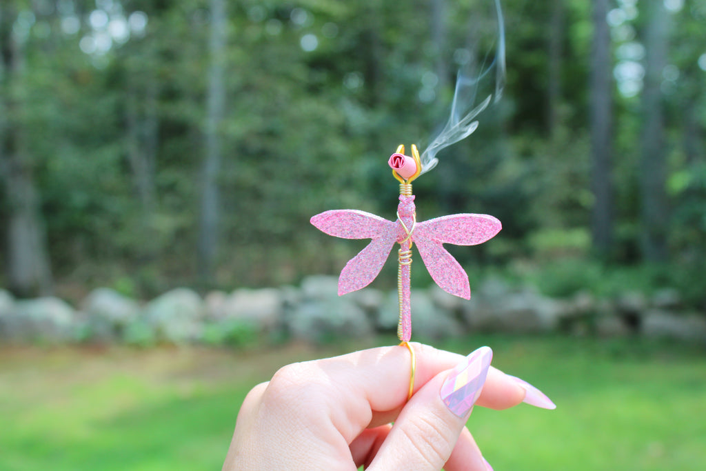 Pink Dragonfly Smoke Ring