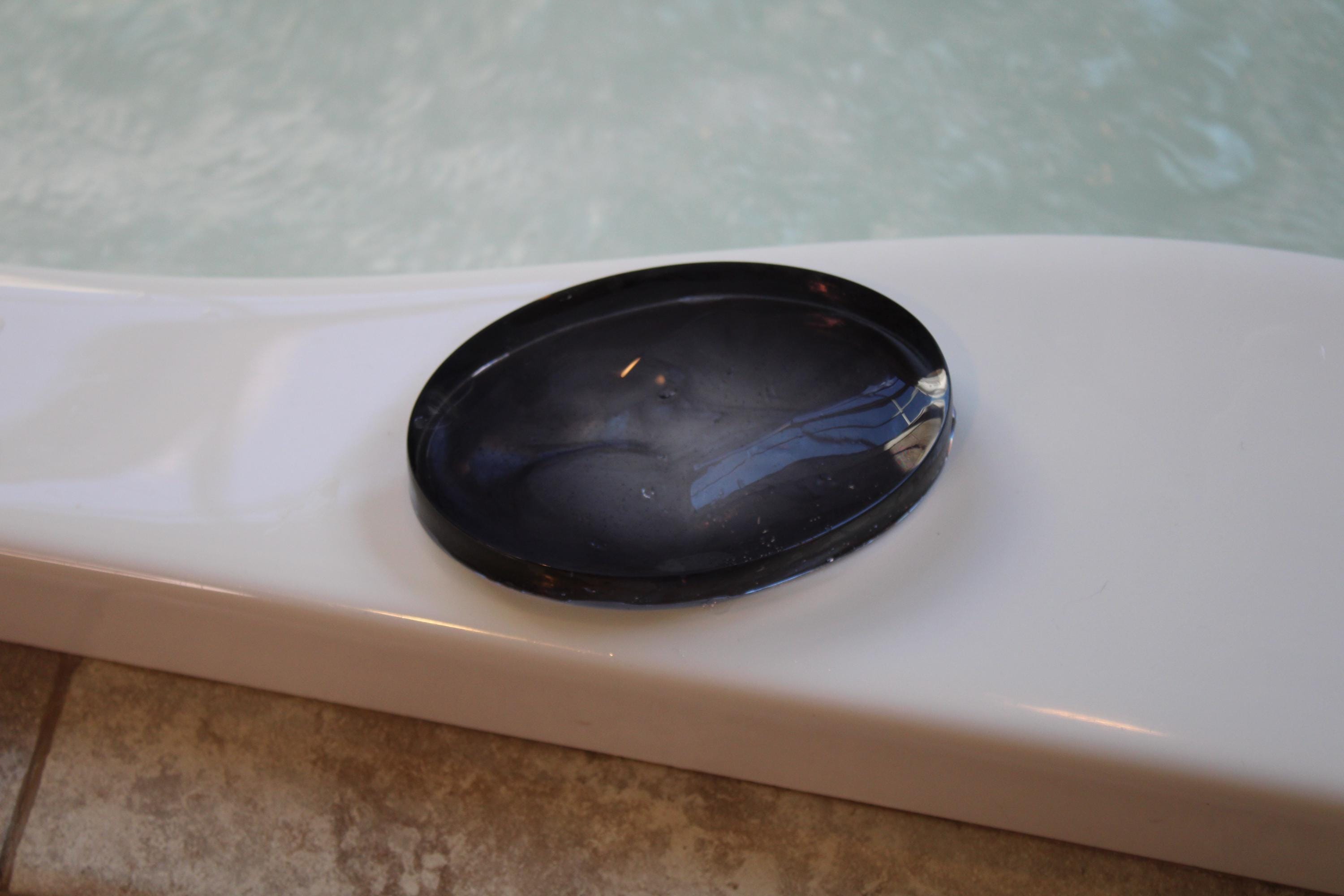 Black Modern Soap Dish - Oval Design - Translucent Black Bathroom Decor